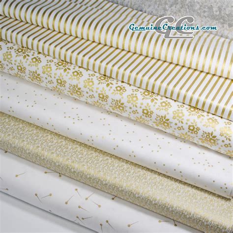 metallic gold cotton quilting fabric